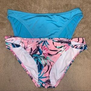 Bundle of Two Bikini Bottoms Hot Water Catalina Women’s Size Medium
